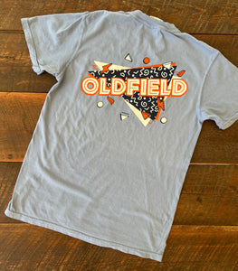 Oldfield Retro Orange and Blue Tee