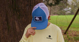 The Original Woven Patch Trucker Hat- Columbia Blue
